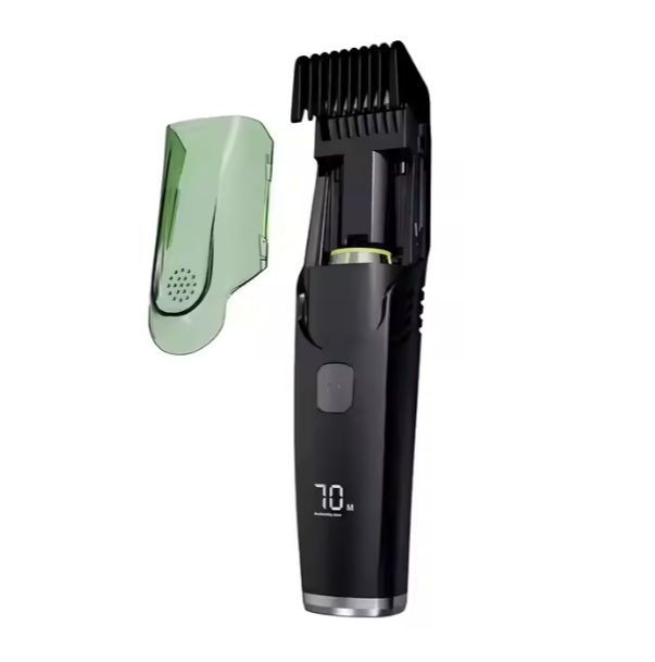 AeroTrimmer │ Vacuum-Integrated Precision Hair Trimmer for a Clean, Effortless Cut