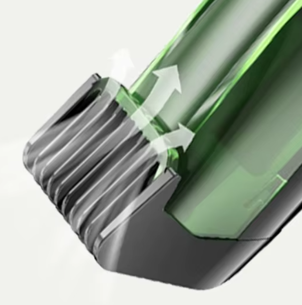 AeroTrimmer │ Vacuum-Integrated Precision Hair Trimmer for a Clean, Effortless Cut