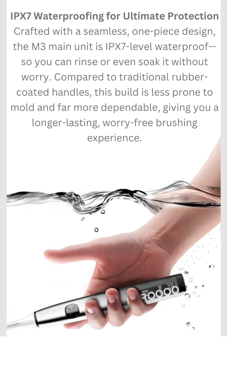 Rechargeable Electric Toothbrush with Extra Brush Head - Soft Bristles, Pressure Sensor