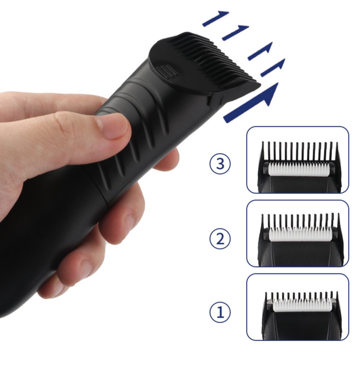 VEROTRIMMER Trimmer for Men Waterproof for Pubic/Body/Groin Grooming with Ceramic Blade, LED Light, Charging Base