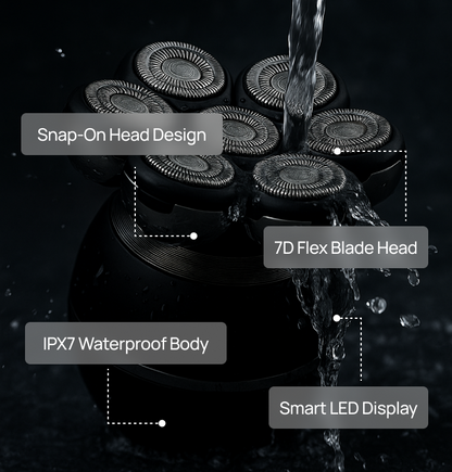 Veroshave 7D Head Shaver Zero-Irritation Wireless For Bald Men Cordless Electric Razor Waterproof Rechargeable
