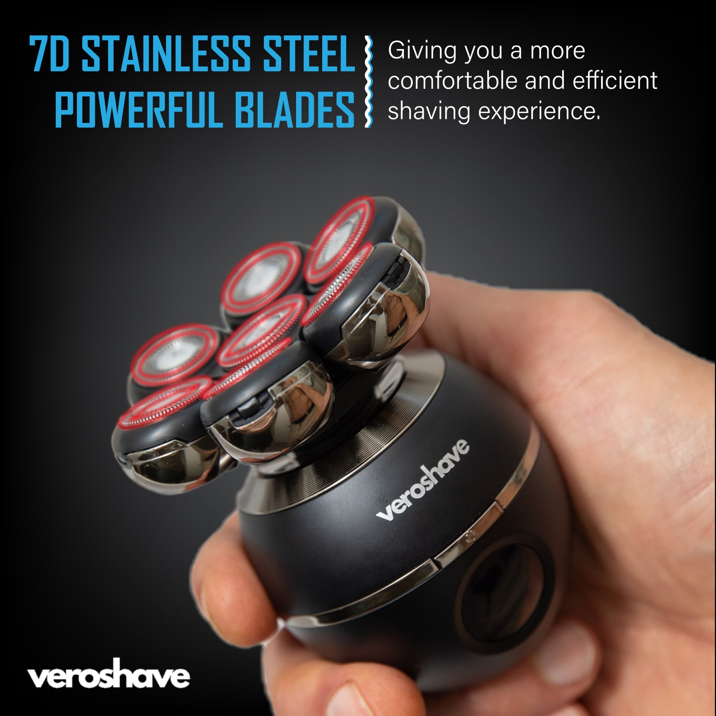 Veroshave 7D Head Shaver + FREE PRE SHAVE OIL