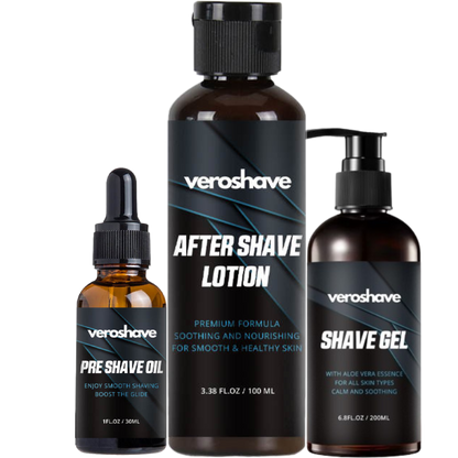 Triple Shave Kit - PRE SHAVE OIL + SHAVE GEL + AFTERSHAVE