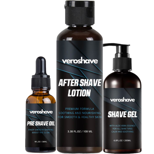 Triple Shave Kit - PRE SHAVE OIL + SHAVE GEL + AFTERSHAVE